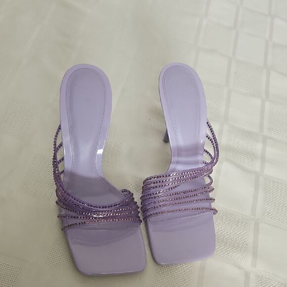 Zara Women's Purple Strappy Heels - Picture 11 of 16